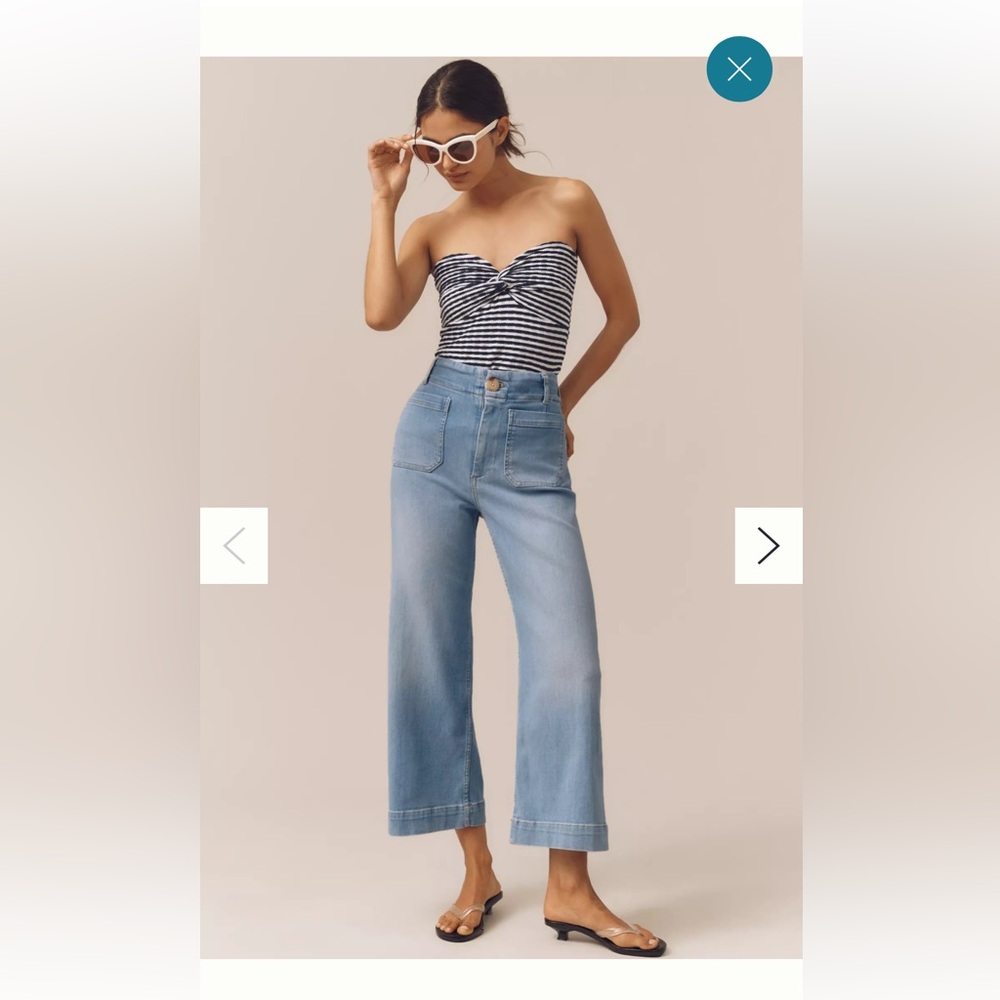 Maeve Light Blue Cropped Jeans